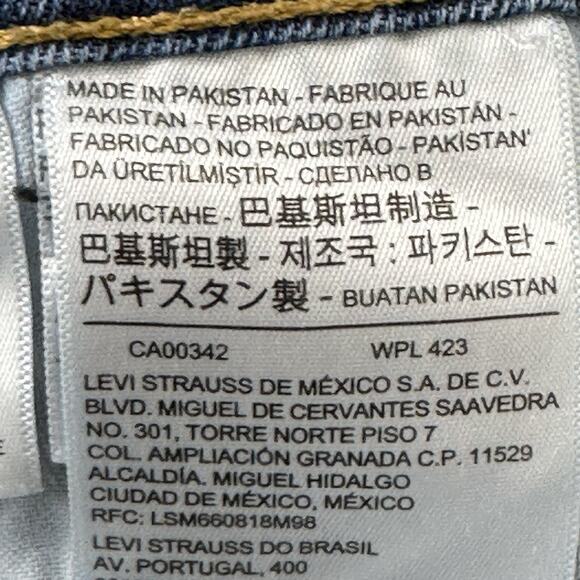 Mens Levi's 505 Straight Leg Jeans Blue Medium Wash Denim Pants sz 38x30 Classic - Picture 10 of 14